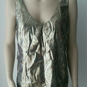 J Crew Cate Cami in Gilded Paisley Lame; NWT